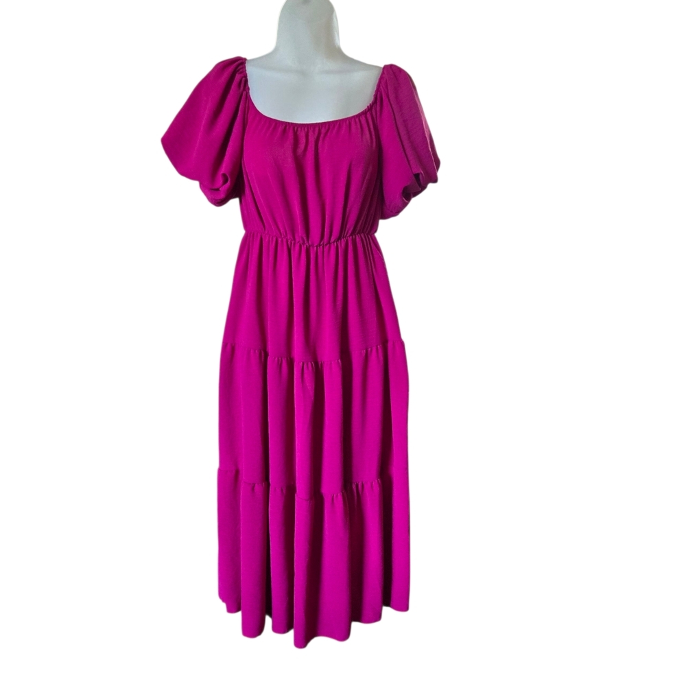 See You Monday Vibrant Pink‎ Maxi Dress